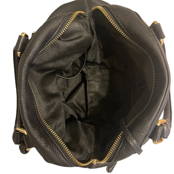 Michael Michael Kors Bags Black Bedford Belted Leather Satchel Medium - Picture 6 of 8